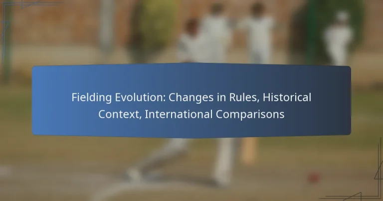 Fielding Evolution: Changes in Rules, Historical Context, International Comparisons