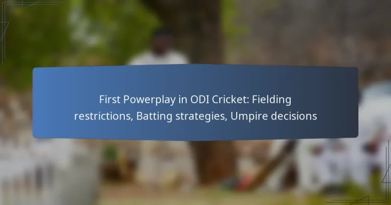First Powerplay in ODI Cricket: Fielding restrictions, Batting strategies, Umpire decisions