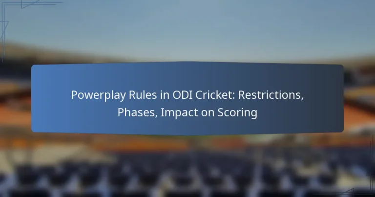 Powerplay Rules in ODI Cricket: Restrictions, Phases, Impact on Scoring