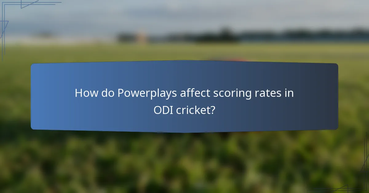 How do Powerplays affect scoring rates in ODI cricket?